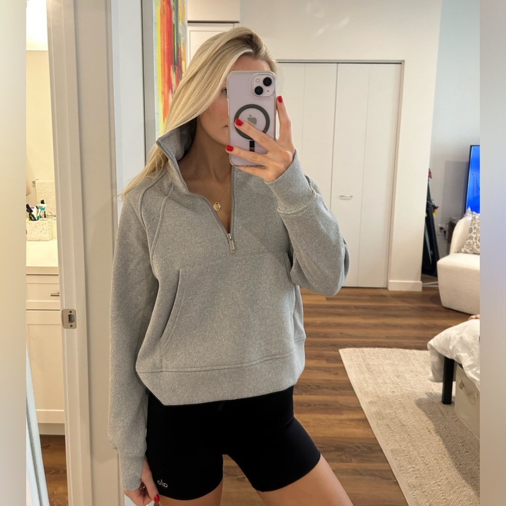 Grey Fleece Quarter Zip